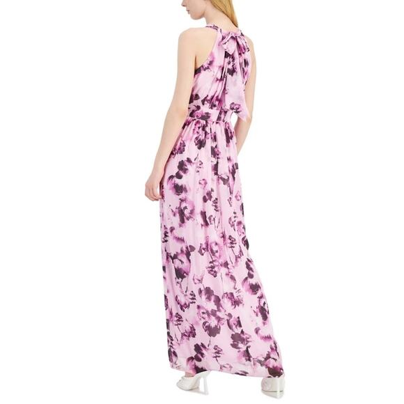 INC International Concepts Womens Purple Floral Maxi Dress Spring Wedding Sz. 16 - Picture 2 of 6